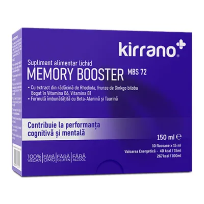 Memory Booster MBS72, 10 flacoane*15ml, Kirrano