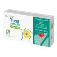 Capsule zmeura fara zahar NutriDef Tuss, 20 capsule, Nutrileya