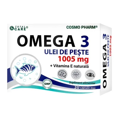 Omega 3 Ulei de peste 1005mg, 30 capsule, Cosmo Pharm