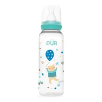 Biberon cu desen verde 0-3 luni, 125ml, PUR