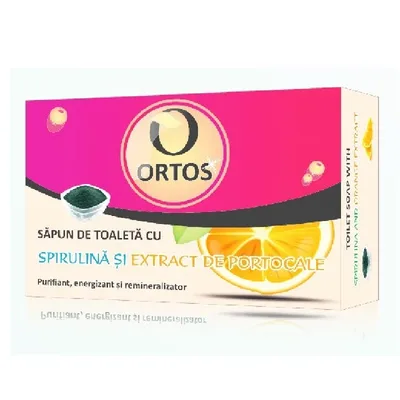 Sapun cu extract de spirulina si portocala, 100g, Ortos