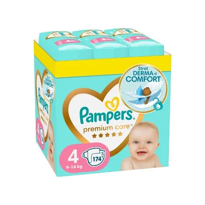 Scutece Premium Care 4-8kg Marimea 2, 68 bucati, Pampers