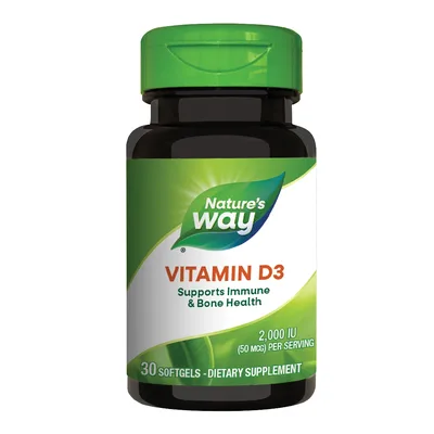 Vitamina D3 2000 UI Nature s Way, 120 capsule, Secom
