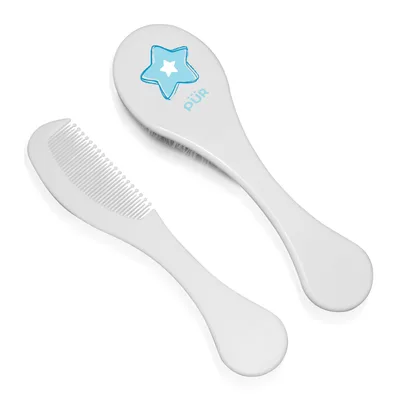 Set perie si pieptene bleu, 1 bucata, PUR