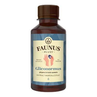 Tinctura Gliconormus pentru mentinerea glicemiei in limite normale, 200 ml, Faunus Plant