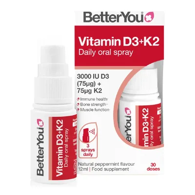 Spray oral cu Vitamin D3 + K2, 12 ml, BetterYou